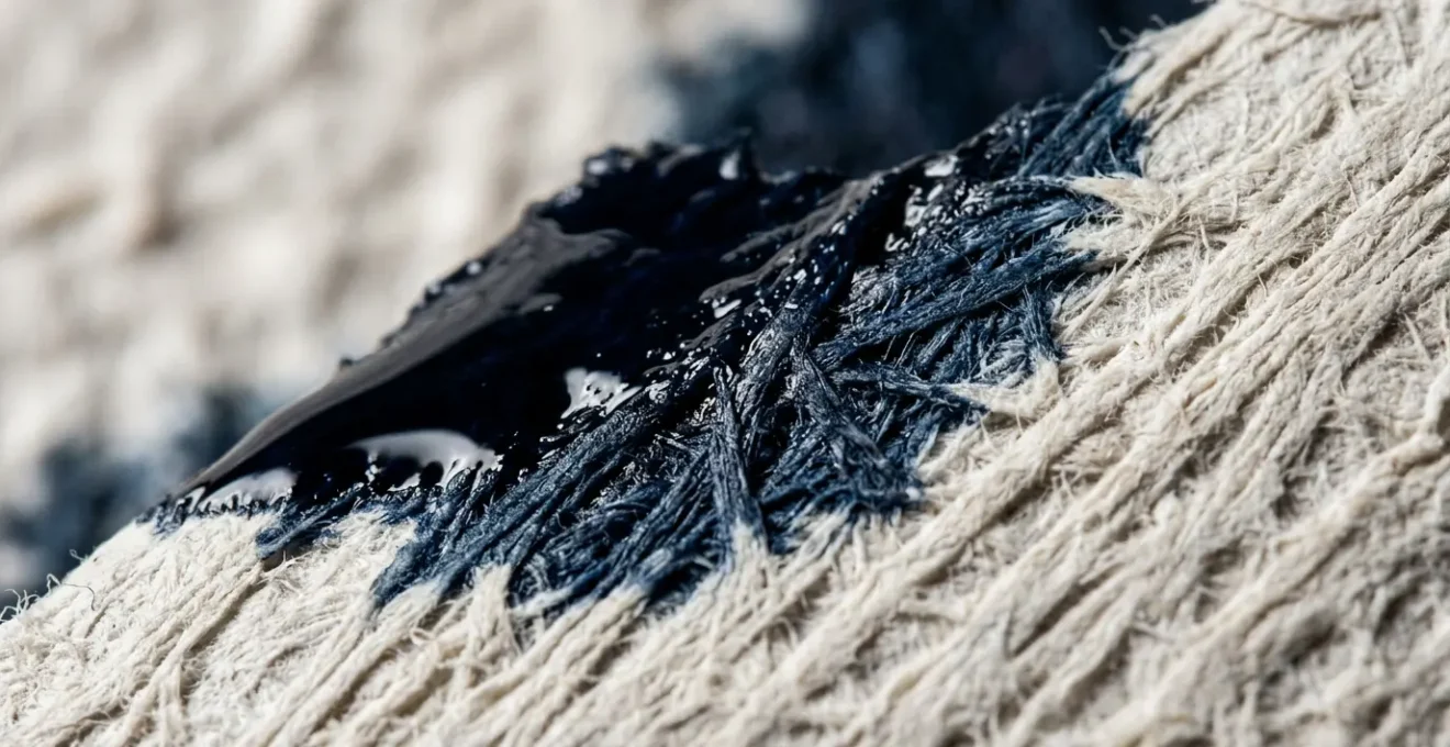 Gros plan sur le processus d'absorption de l'encre végétale dans les fibres d'un papier non couché