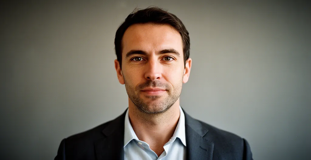 Vue en contre-plongée d'un bureau moderne avec des brochures certifiées FSC et un tampon de certification posé sur une table en bois naturel