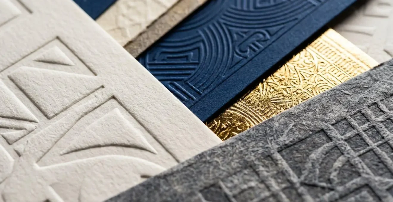 Vue macro détaillée de différentes textures et qualités de papier