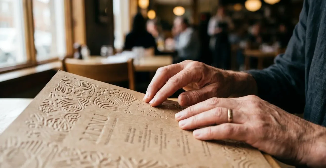 Détail macro d'un gaufrage en relief sur papier kraft avec jeu d'ombres et de lumière