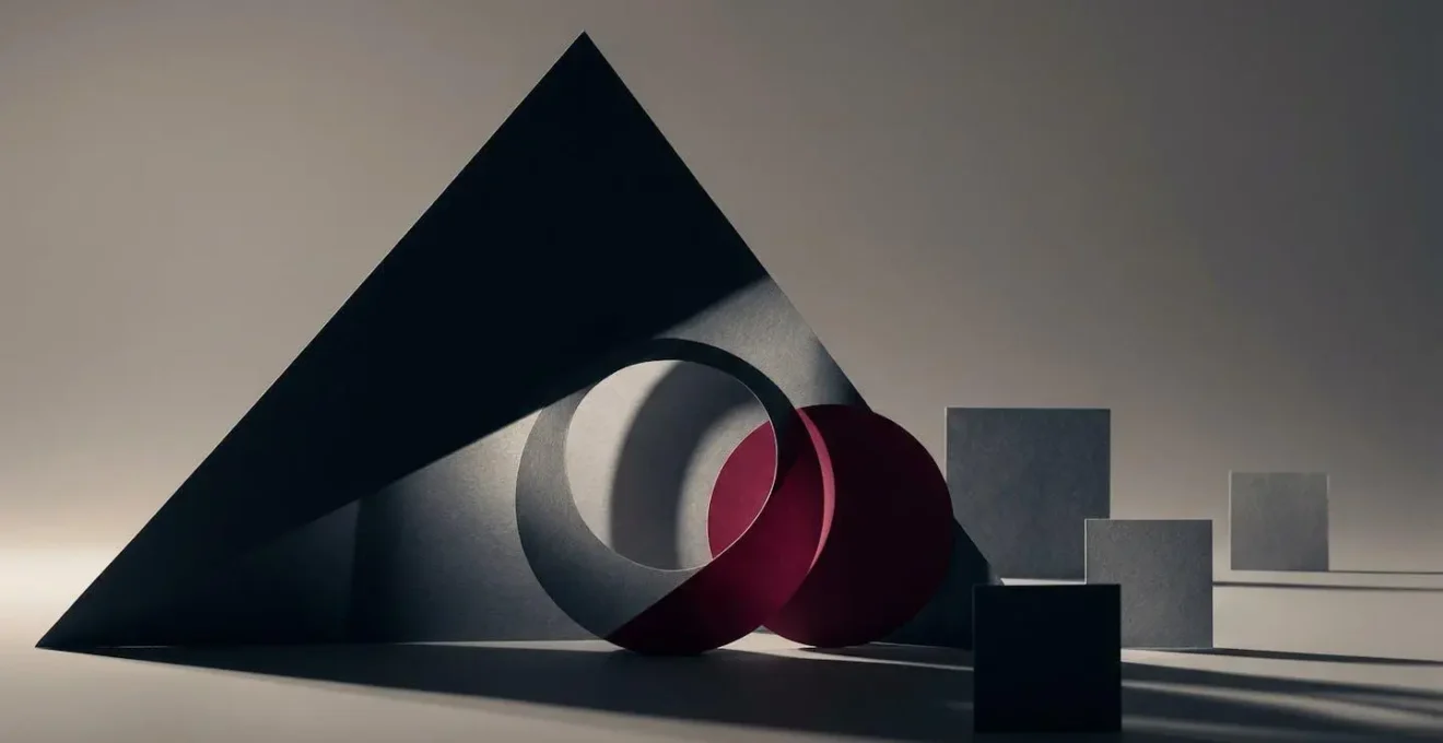 Composition minimaliste montrant l'impact visuel d'un design épuré
