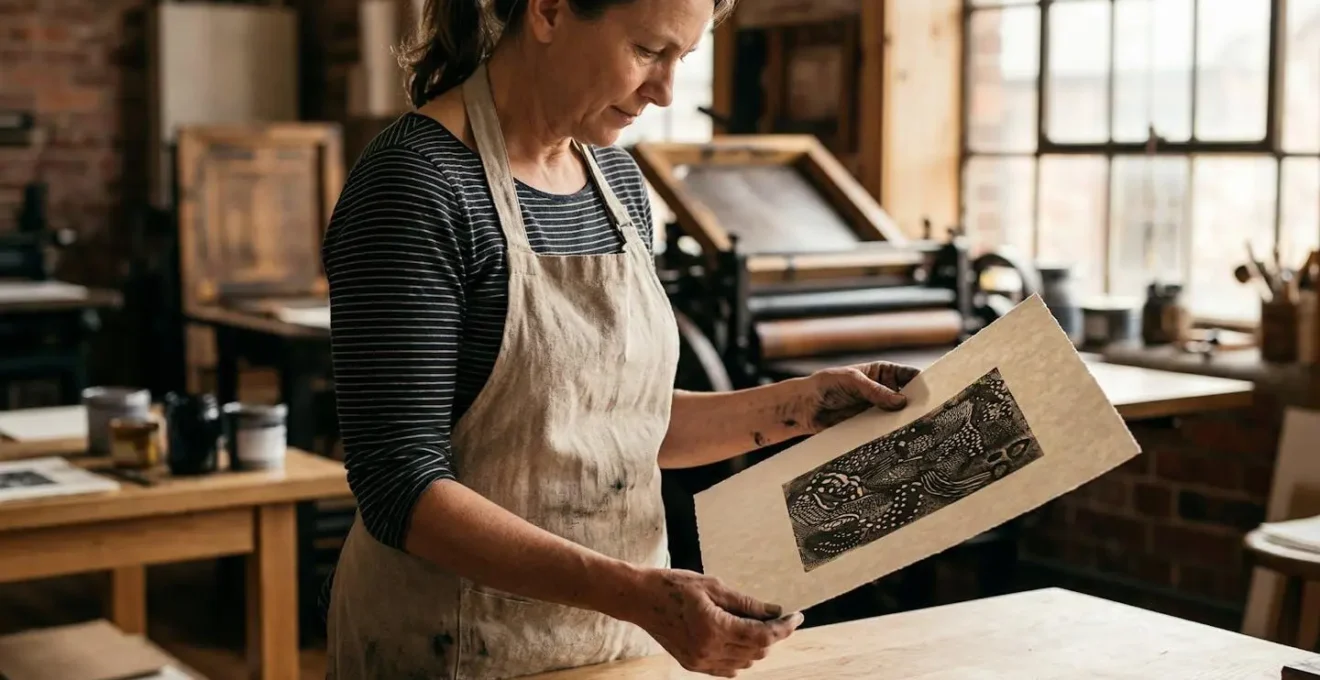 Processus d'oxydation naturelle de l'encre végétale sur papier non couché, illustrant la patience requise