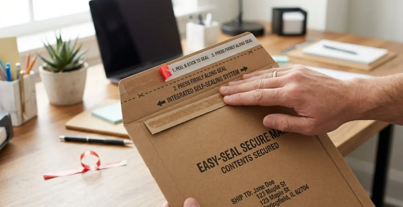 Système de fermeture intégré sur un mailing auto-fermant